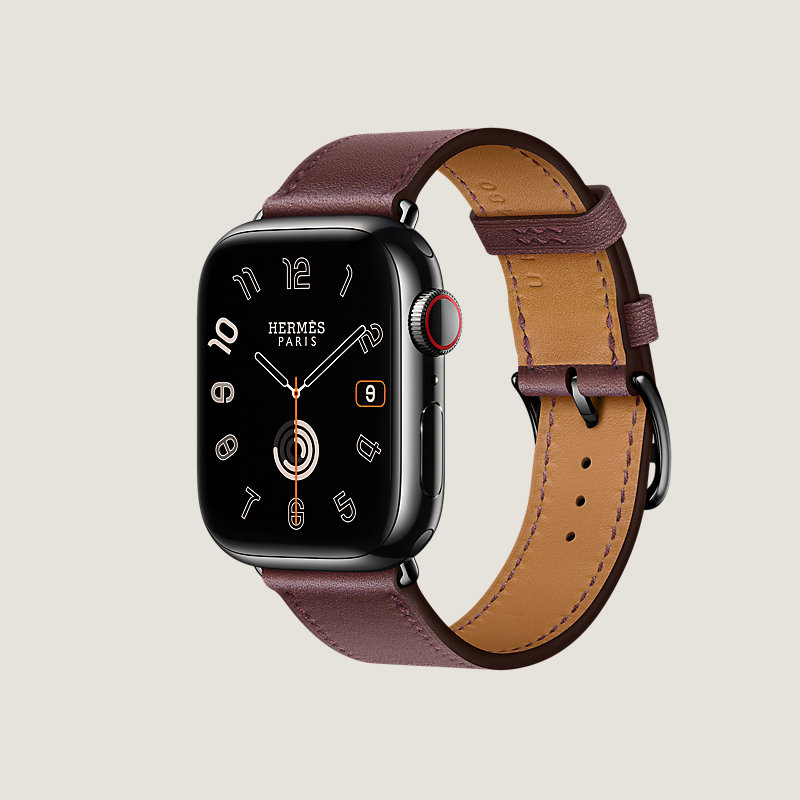 Series 9太空黑色錶殼& Apple Watch Hermès 41 mm Single Tour錶